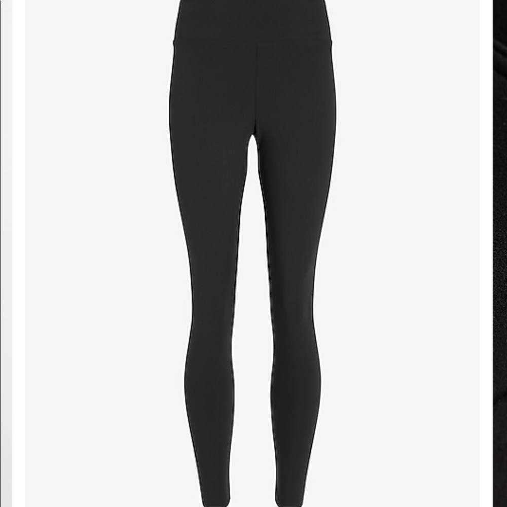 Express Super High Waisted Body Contour Black Leggings size L NWT